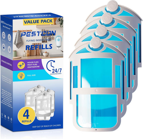 4 Pack Refill Cartridge Kit Compatible with ZEVO Refill M364, Refill Compatible with Plug in Light M364 and Max