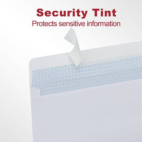 Zzrywuty #10 Letter Size Mailing Envelopes for Business, 60pcs Self Seal Windowless Security Envelopes 4-1/8 x 9-1/2 Inch White 24LB Paper