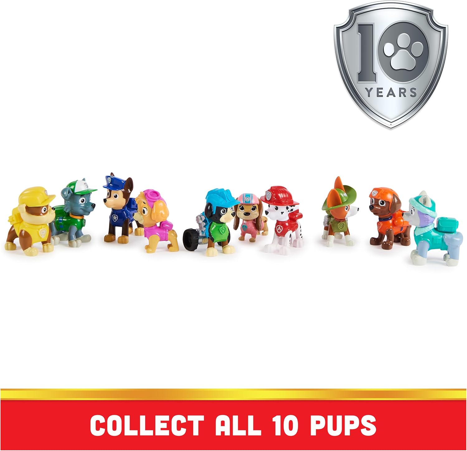 Paw Patrol 10th Anniversary All Paws On Deck 10 Figure Gift Pack