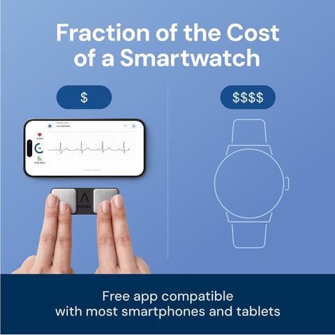 KardiaMobile 1-Lead EKG Monitor, Medical-Grade FDA-Cleared Personal Heart Monitor, Detects Normal, AFib & Arrhythmias, 30 Second Results, Works with Most Smartphones, HSA&FSA Eligible