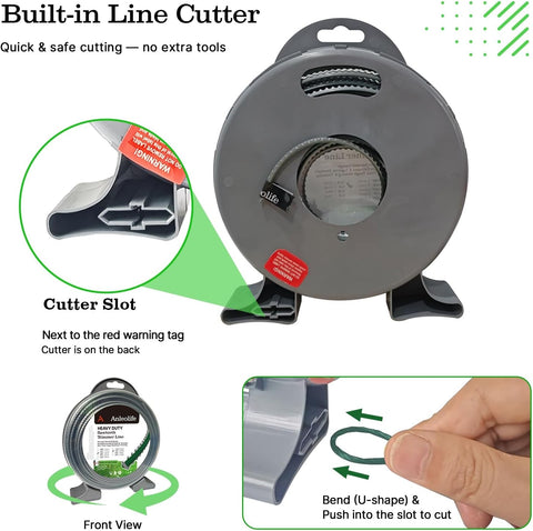 Anleolife .140" Sawtooth Trimmer Line for Walk-Behind Mowers
