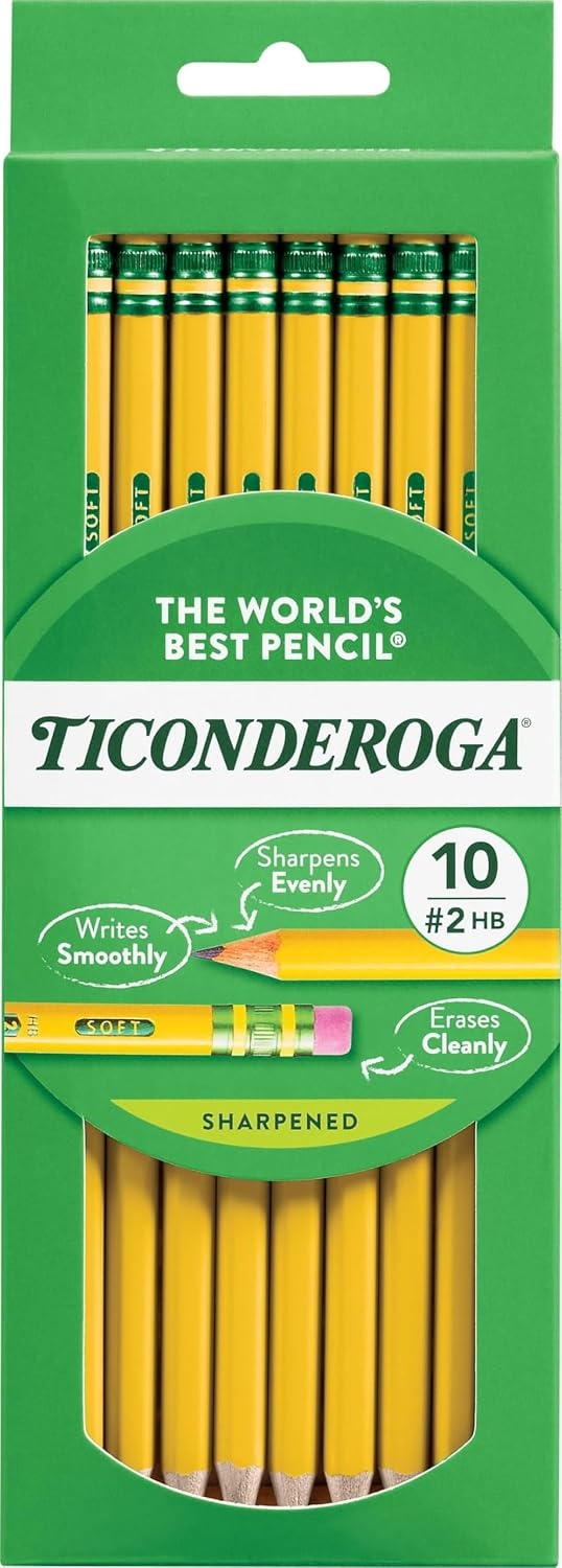 Ticonderoga Wood-Cased Pencils, Pre-Sharpened