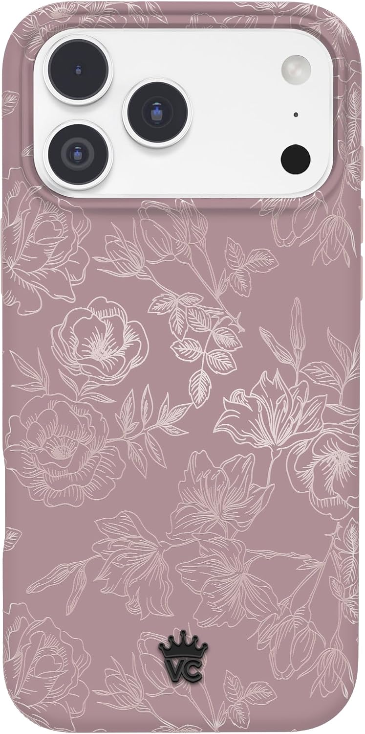VELVET CAVIAR Case for iPhone 17 Pro Max | Compatible with MagSafe | 10ft Drop Tested | Protective Designer Cases | Dusty Rose Floral 2.0