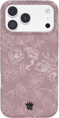VELVET CAVIAR Case for iPhone 17 Pro Max | Compatible with MagSafe | 10ft Drop Tested | Protective Designer Cases | Dusty Rose Floral 2.0
