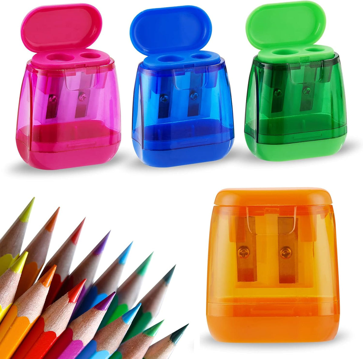 Sonuimy Pencil Sharpeners, 4 Pcs Pencil Sharpeners Manual