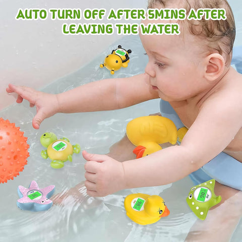 Baby Bath Thermometer for Tub,Floating Digital Water Temperature Thermometer with Instant Accurate Reading,3-Color Safety Light,Auto On/Off for Newborn,Infant & Toddler