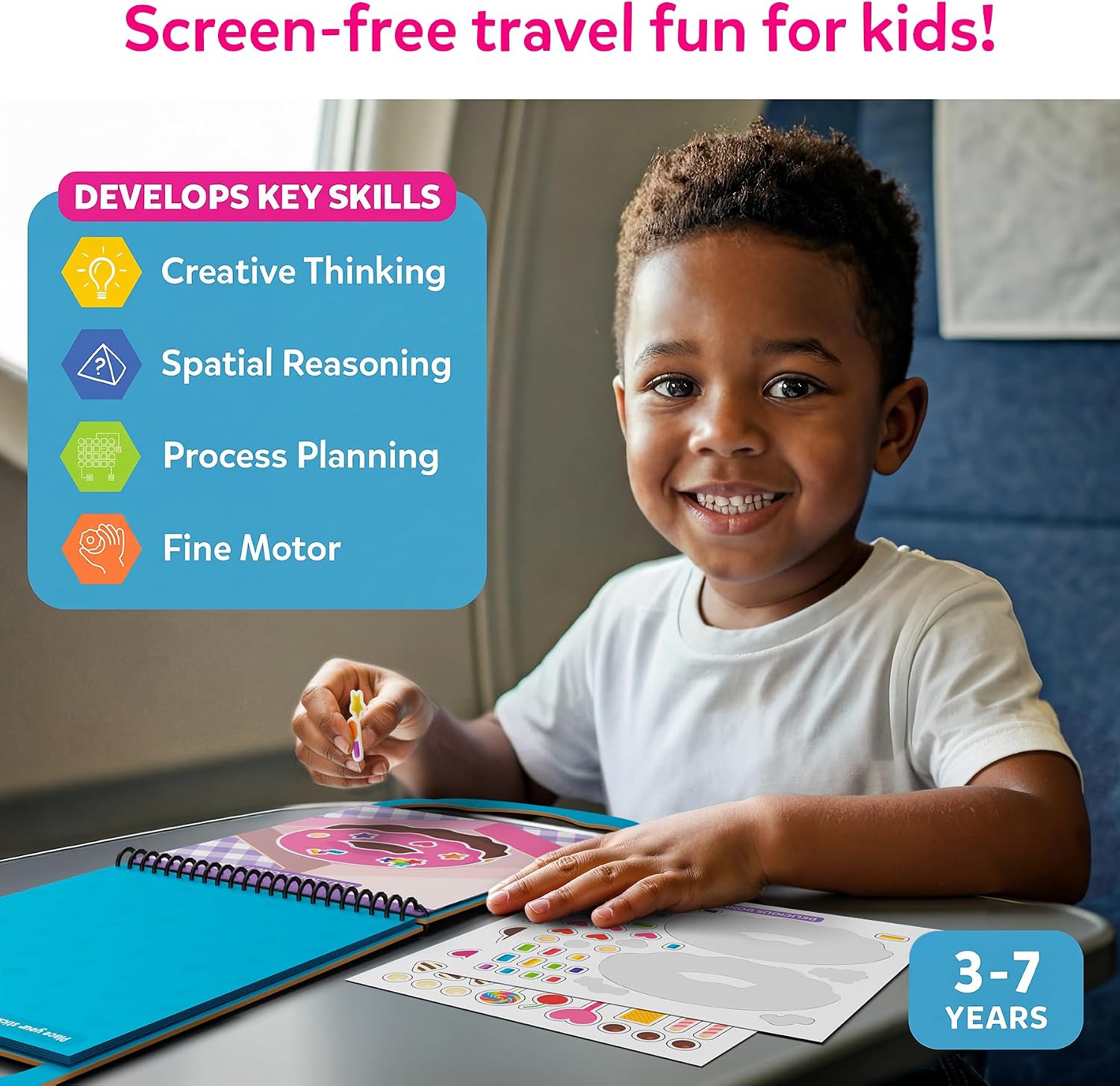 Skillmatics Peelies – Dessert Chef, Reusable Stickers, Gift for Toddlers