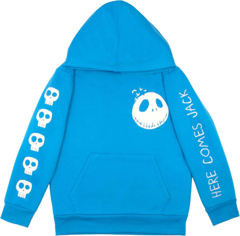 Disney Nightmare Before Christmas Boys Matching Sets Pullover Hoodie and Jogger Fleece Set Jack Skellington Graphic Logo