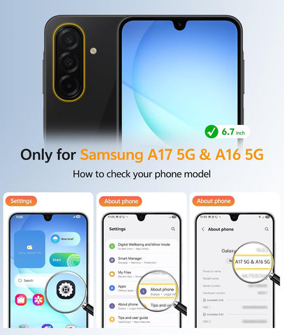 FNTCASE for Galaxy A17/A16 5G Phone Case, Fit for Magsafe, Screen Protector