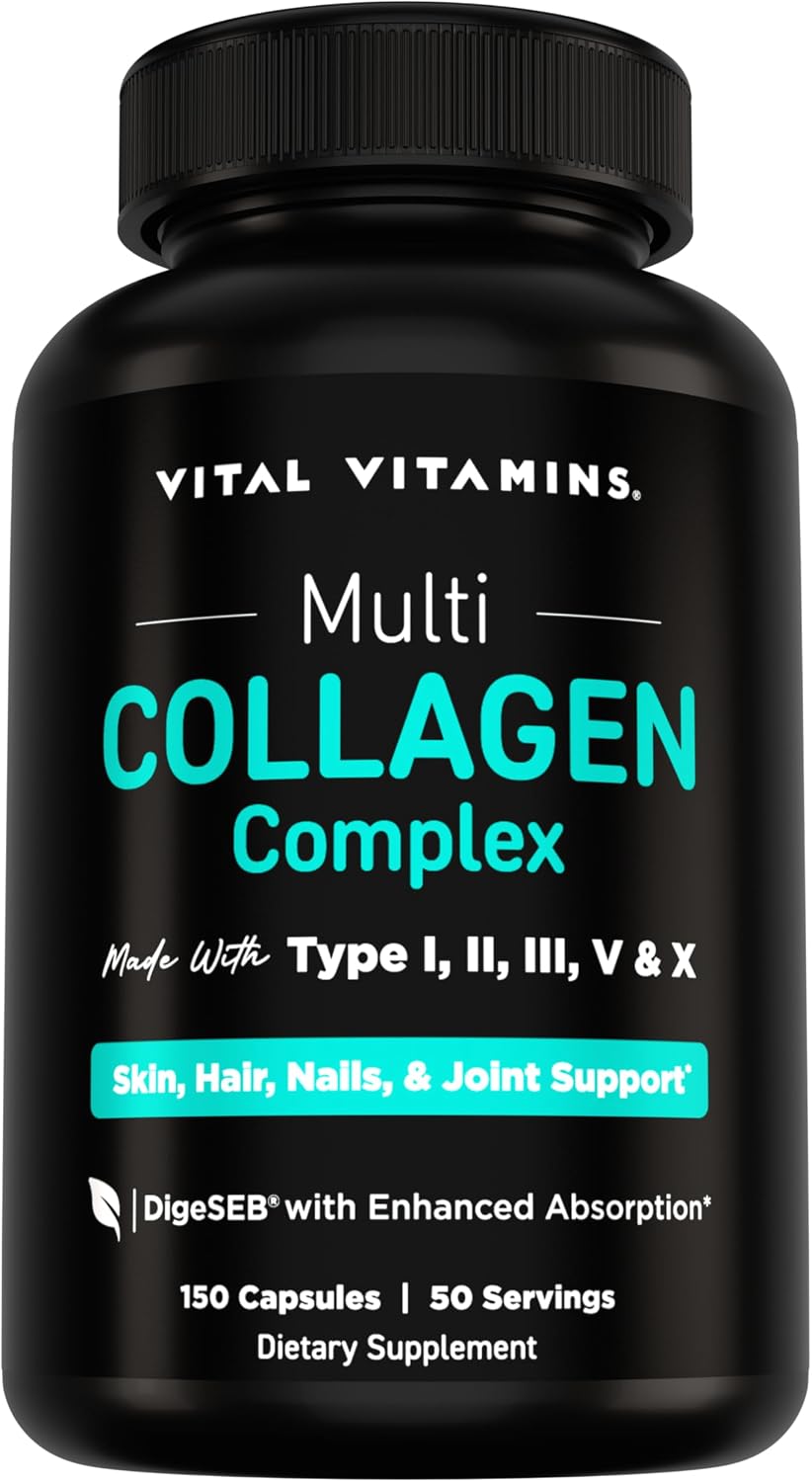 Vital Vitamins Multi Collagen Peptides Complex for Women & Men, 150 Pills
