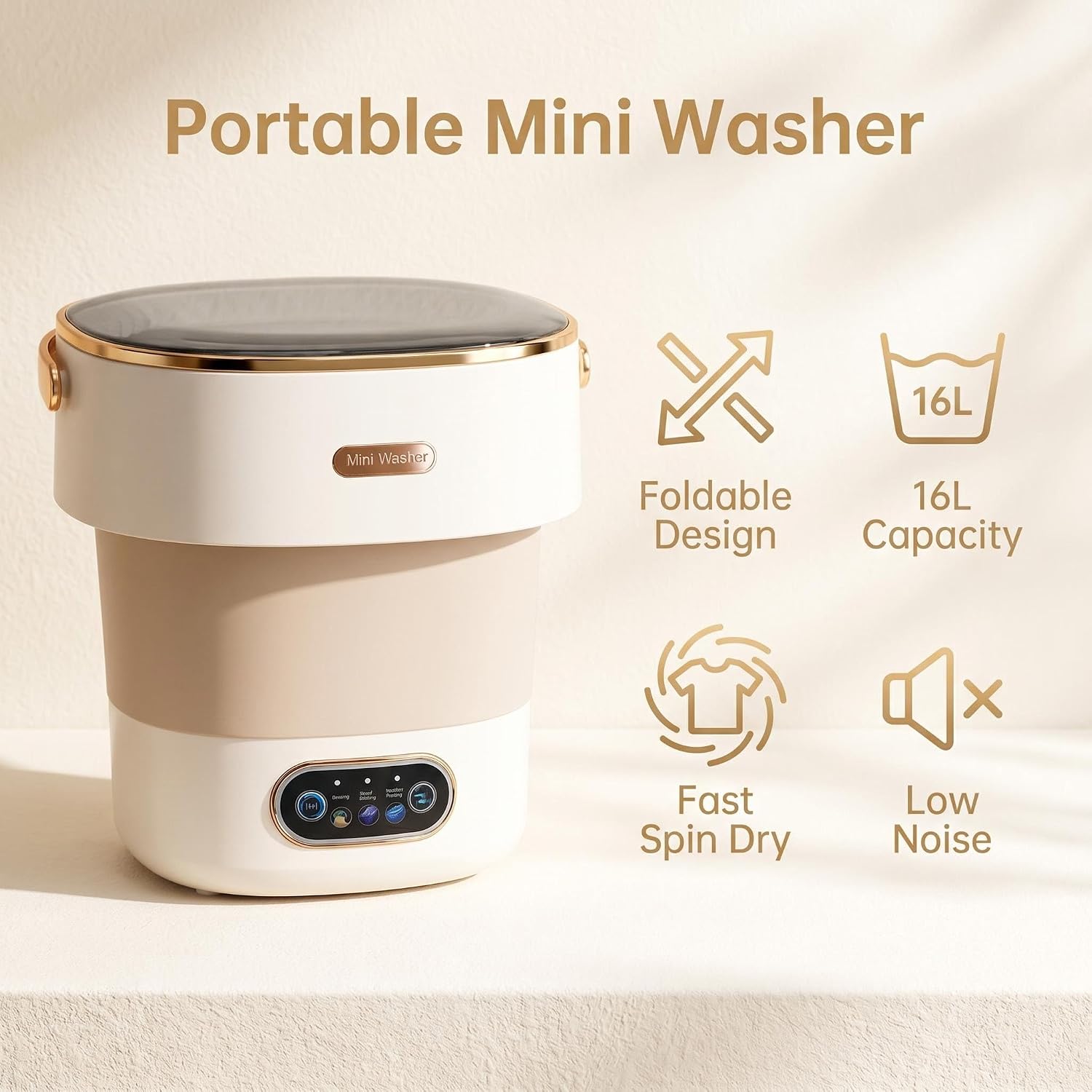 Portable Foldable Washing Machine -16l Mini Washer