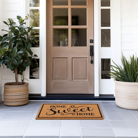 Barnyard Designs Natural Coir Non-Slip Doormat (17x30, Home Sweet Home)