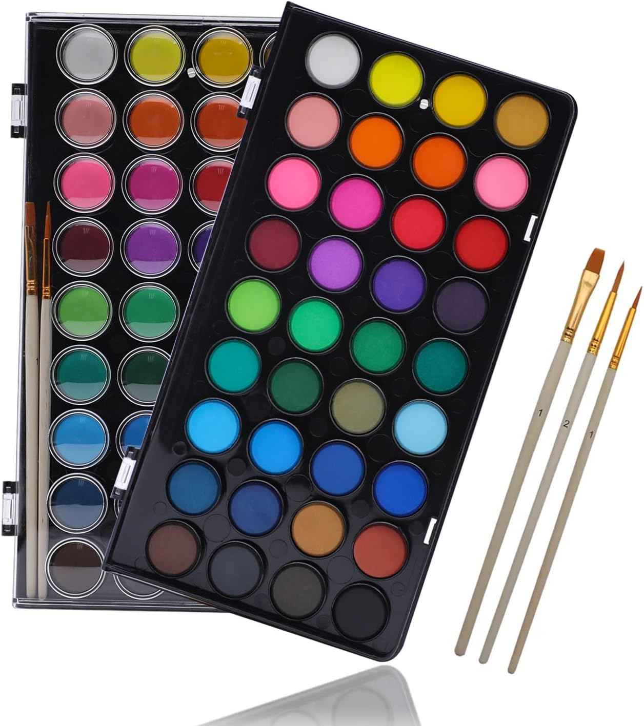 Artecho 36 Colors Watercolor Paint Set with 3 Brushes, Washable, Travel Design, Perfect for Card Making, Illustrations, Painting, Calligraphy