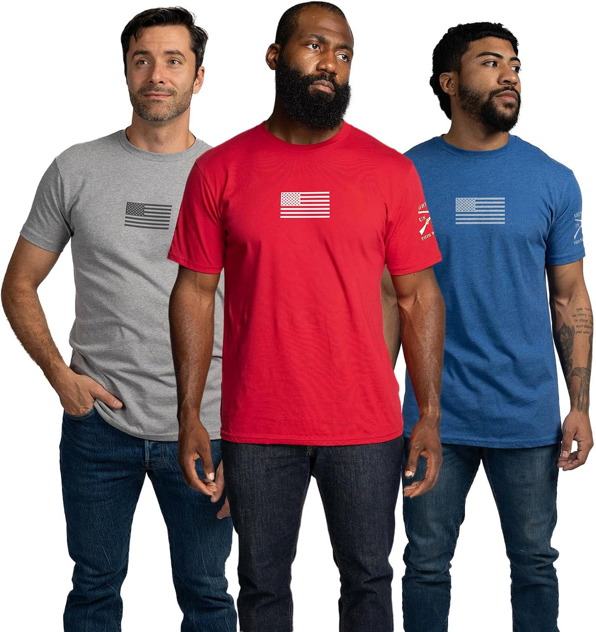 Grunt Style Men's Freedom Pack T-Shirt 3-Pack