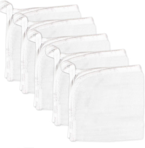 HonestBaby Multipack Woven Washcloths Bath Soft Absorbent Terry for Infant Baby Boys, Girls, Unisex, 5-Pack Navy, One Size