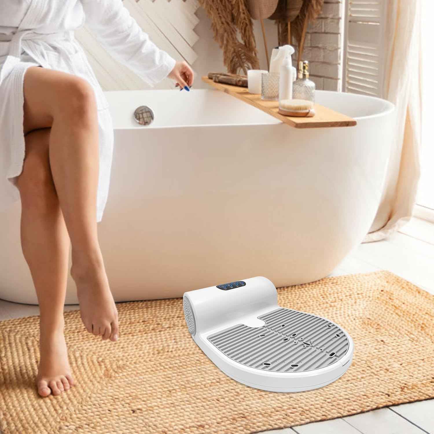 Full Body Dryer After Shower 3 Wind Speeds Bathing Suit Dryer 1400w Body Care Dryers Stand Foot Dryers For Bathroom With Lcd Control Pane (1400W)