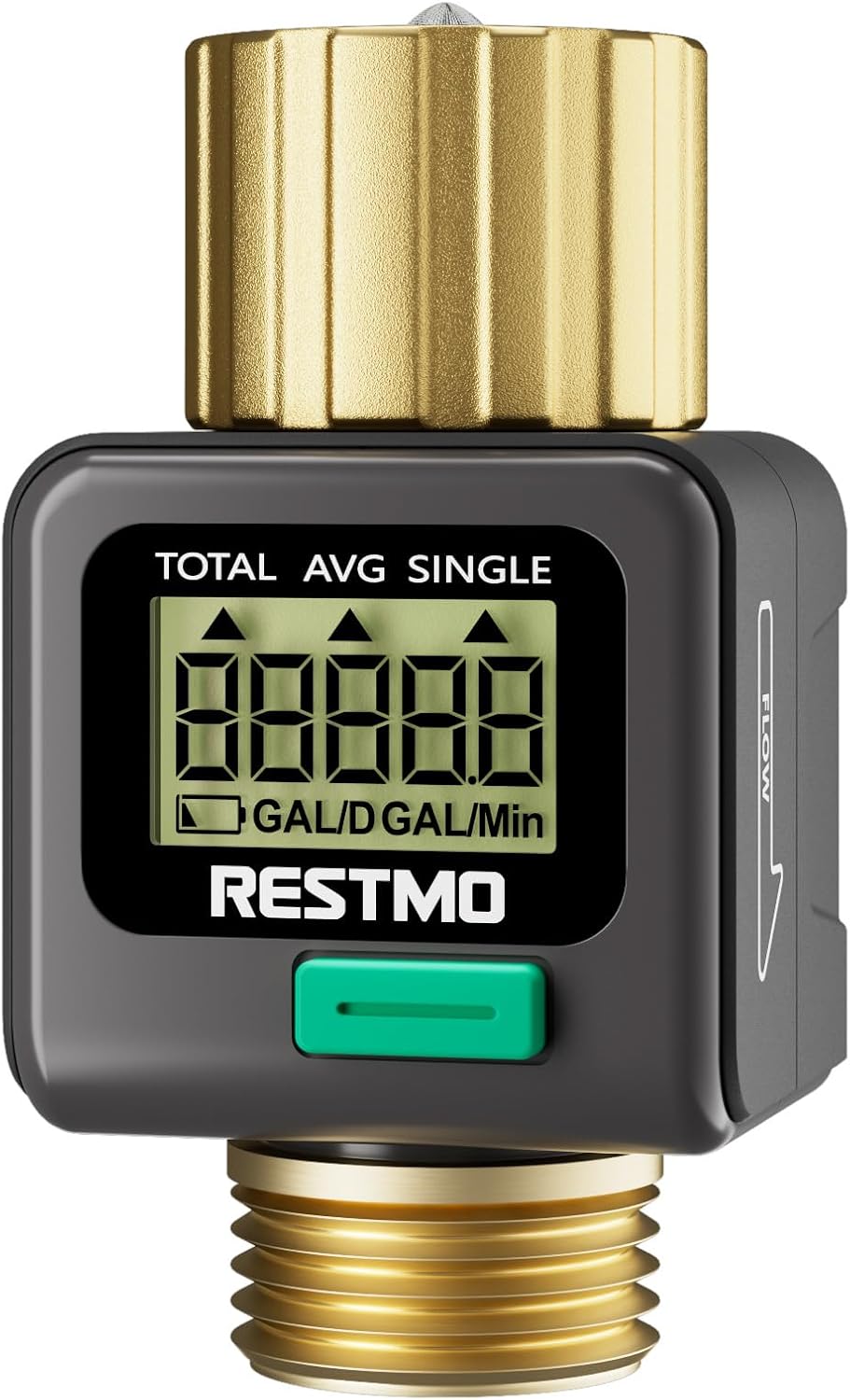 RESTMO Water Flow Meter, Measure Gallon/Liter Consumption and Flow Rate