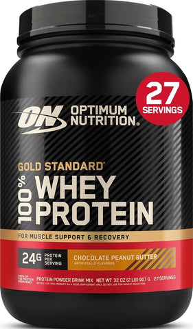 Optimum Nutrition Gold Standard Whey Protein, Chocolate Peanut Butter, 2 LB