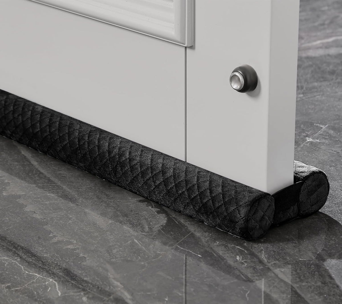 Ciieyuo Velvet Under Door Draft Stoppers, Fits 26'' - 30''