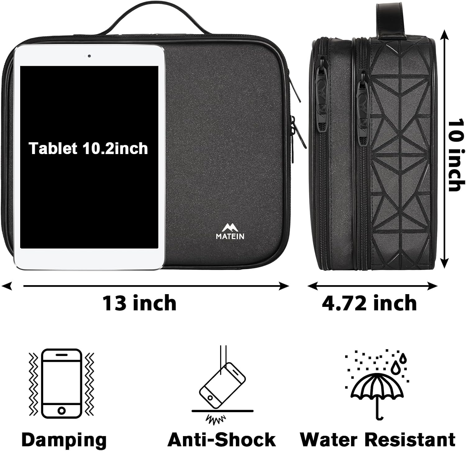MATEIN Cord Organizer Case with Adjustable Divider, Large DJ Cable File Bag