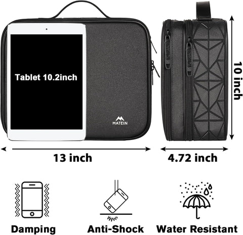 MATEIN Cord Organizer Case with Adjustable Divider, Large DJ Cable File Bag