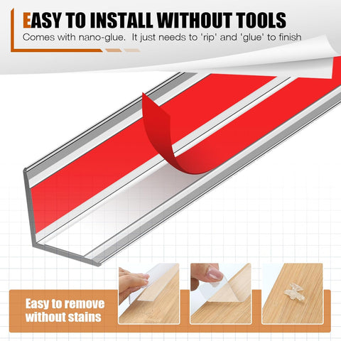 Magicheap 4 Pack Wall Corner Protector, 31.5in x 1.18in, Clear