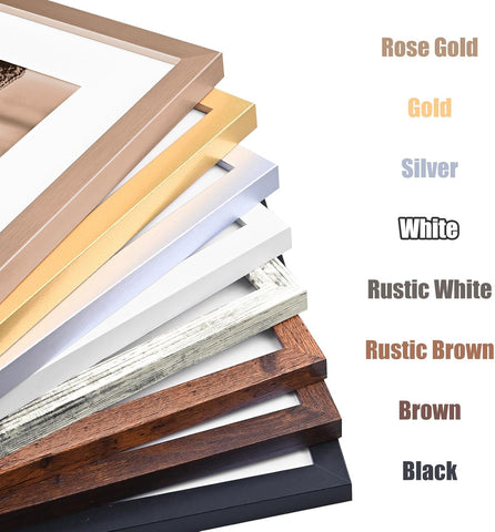 KINLINK 4x6 Picture Frame White Set of 4, Wooden Photo Frames with Plexiglass for 4x6 without Mat for Table and Wall Display