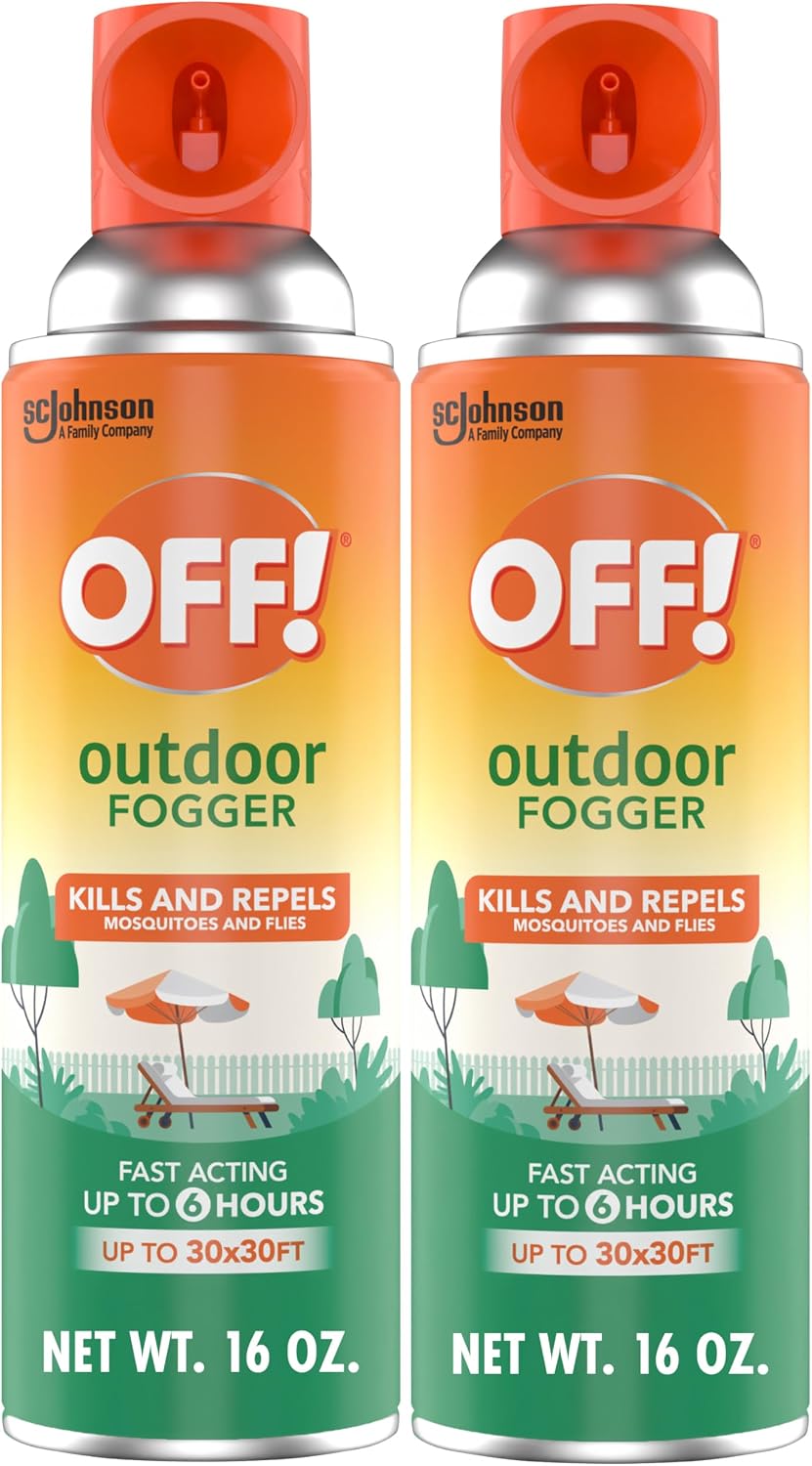 OFF! Backyard Pretreat Outdoor Mosquito Repellent Fogger, 16 oz, (2-Pack)