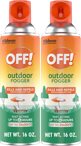 OFF! Backyard Pretreat Outdoor Mosquito Repellent Fogger, 16 oz, (2-Pack)