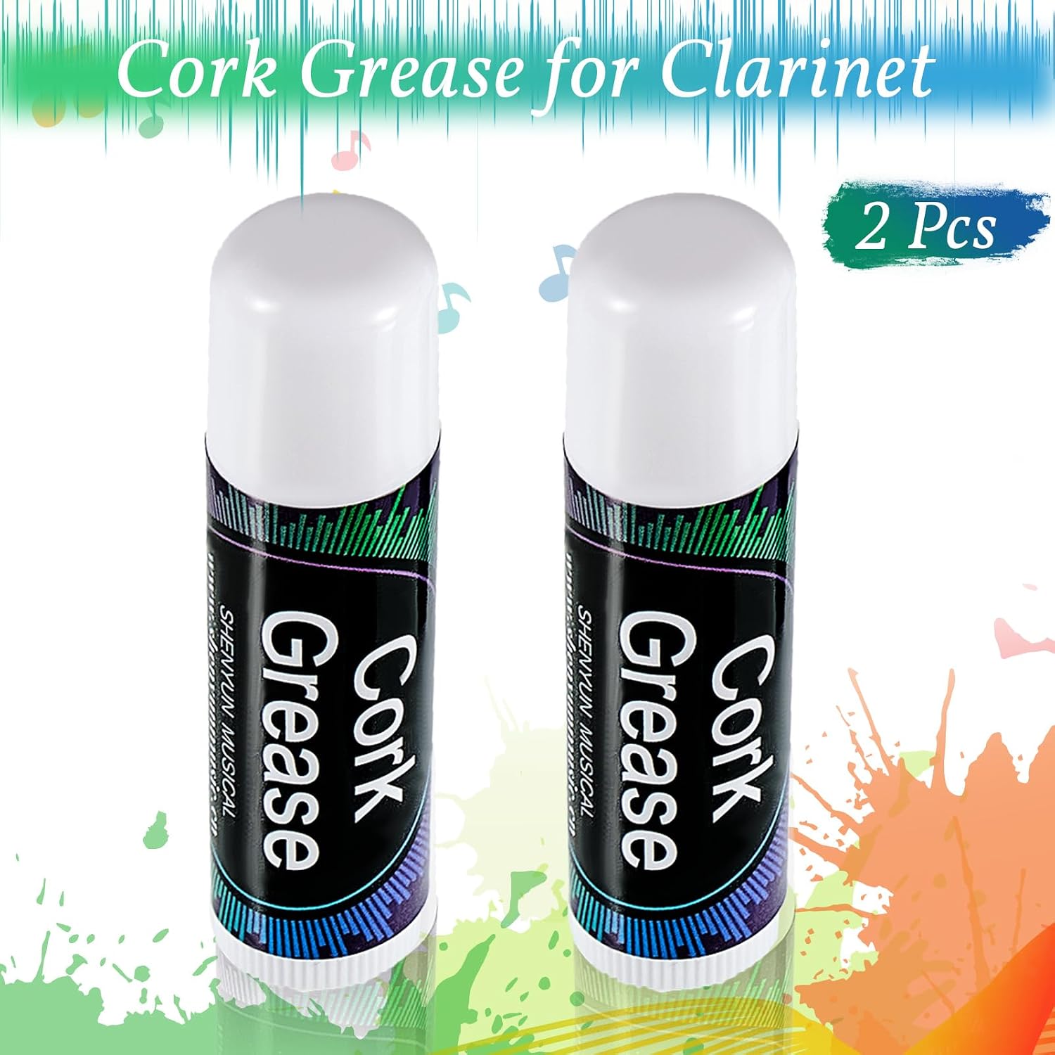 Tondiamo 2 Pieces Cork Grease for Clarinet, Lubricant Tube Woodwind