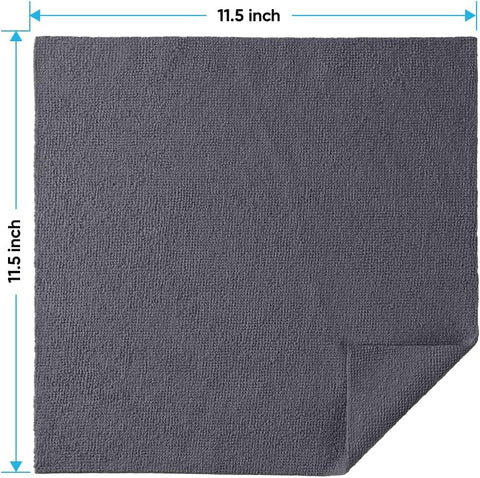 HOMEXCEL Microfiber Cleaning Cloth 20 PK, Towels for Cars and Shop, Grey