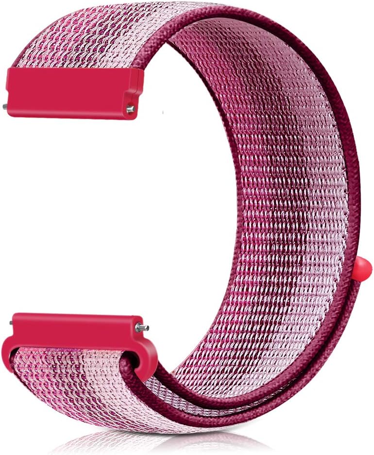 18mm Nylon Sport Quick Release Watch Bands Compatible with Garmin Venu 4 41mm/3S 41mm/Venu 2S/Vivoactive 4S/Vivomove 3S/Active S/Forerunner 265S(42mm)/255S/Fossil Women's Gen 6 42mm/5E 42mm Women Men