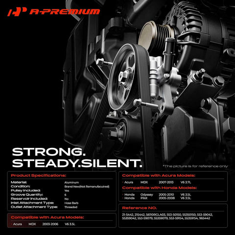 A-Premium Power Steering Pump, with Pulley