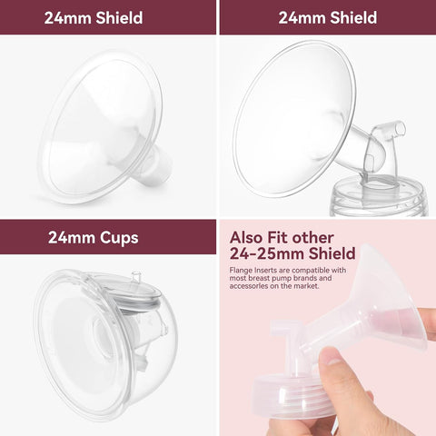 13mm Flange Inserts for 24mm Flange/Shield, 4PCS