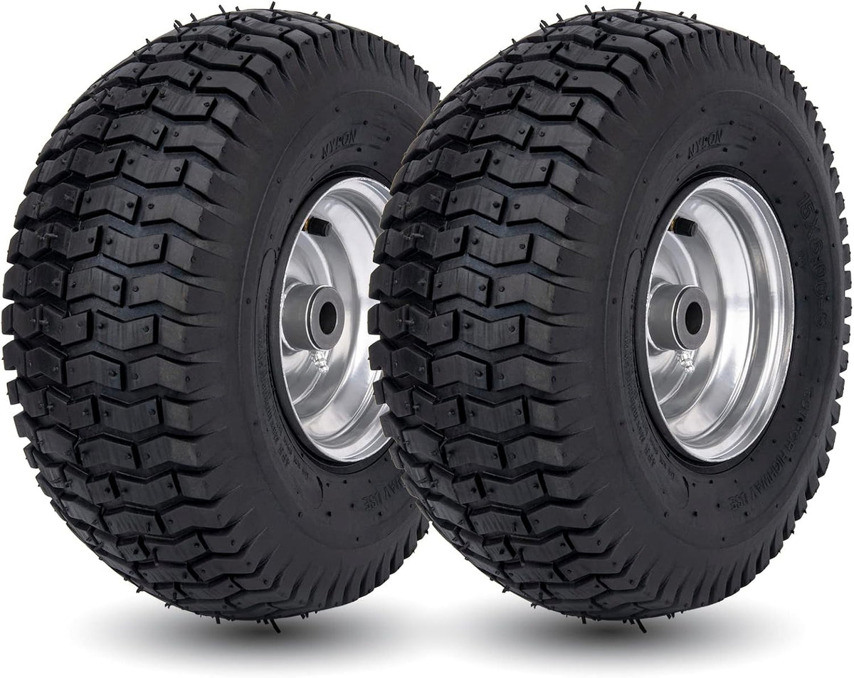 15x6.00-6 Lawn Mower Tire for Craftsman Husqvarna Riding Mowers Lawn
