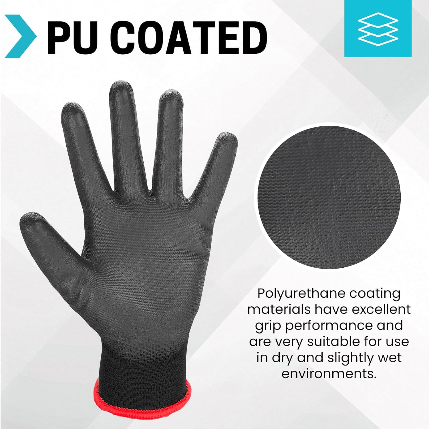 FURWEY Work Gloves, 16/32Pairs Nitrile, Seamless Nylon Knit