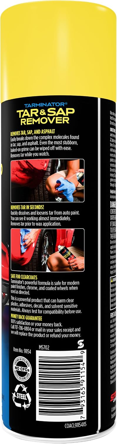 Stoner Car Care 91154-2PK Tarminator Tar, Sap, and Asphalt Remover – Fast Acting Tar and Sap Remover for Cars – Clear Coat Safe Auto Cleaner for Paint, Chrome and Wheels – 10 oz (Pack of 2)