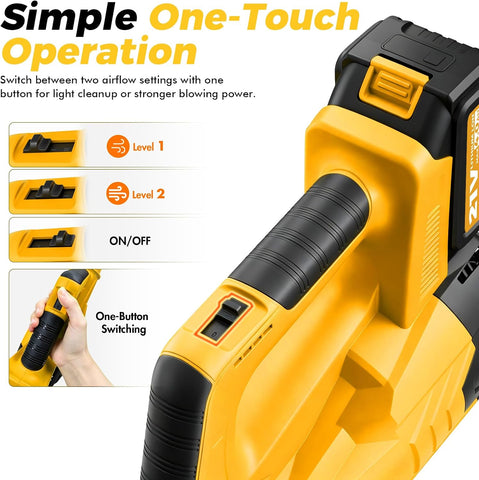 Electric Leaf Blower Cordless with Battery and Charger for Lawn Care Small