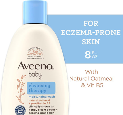 Aveeno Baby Cleansing Therapy Moisturizing Body Wash, 8 oz
