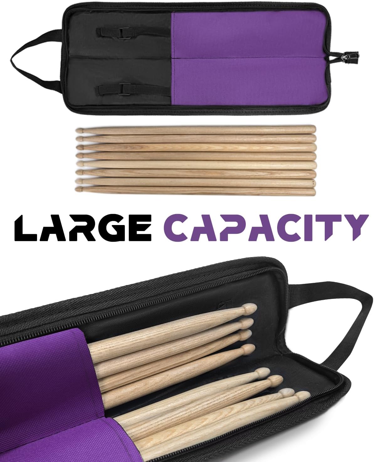 Drumstick Bag, Holds 4 pairs of drumsticks (Bag only)