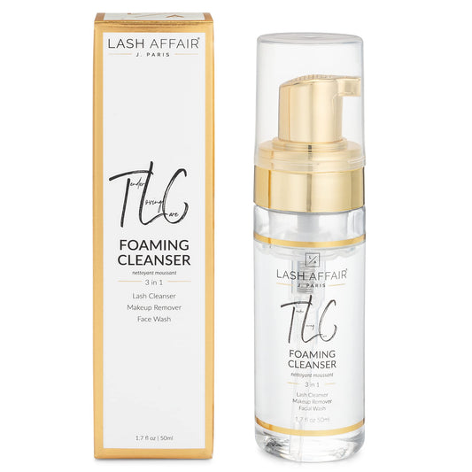 Lash Affair TLC Eye-Lash Extension Cleanser Foam Face Wash with Tea Tree Oil, Lash Shampoo, Facial Cleanser, Makeup Remover, Water-Based Eye-Lash Cleanser Oil-Free, 50 ml