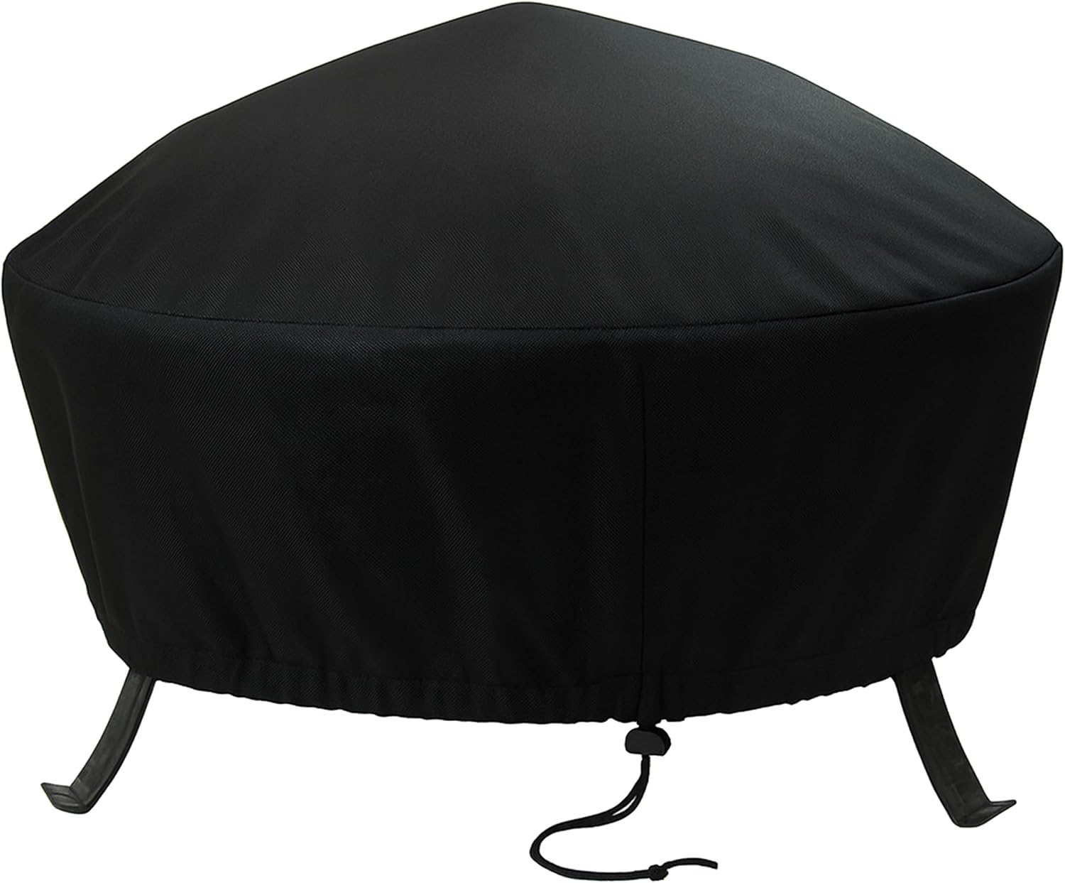 Sunnydaze Heavy Duty Outdoor Fire Pit Cover, Round, Durable PVC, Black, 48"