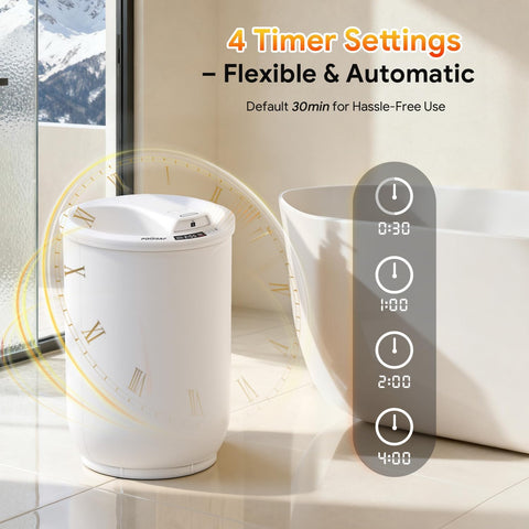 POWSAF Towel Warmer, Luxury Towel Warmers for Bathroom, Large Blanket Heater Bucket, Aroma Tray for SPA, Auto Timer and Protection Feature, Fits Oversized Towels, Blankets, Bathrobes, PJs, and More