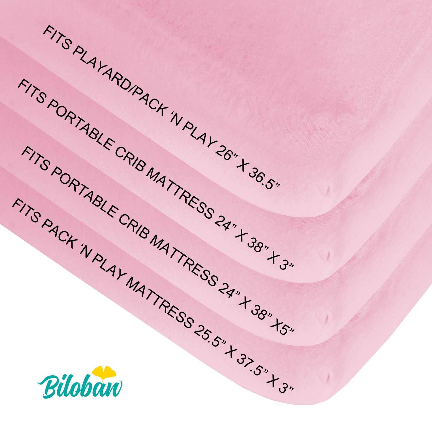 Pack and Play Sheets Fitted, 2 Pack Fits for Graco Pack n Play Mattress