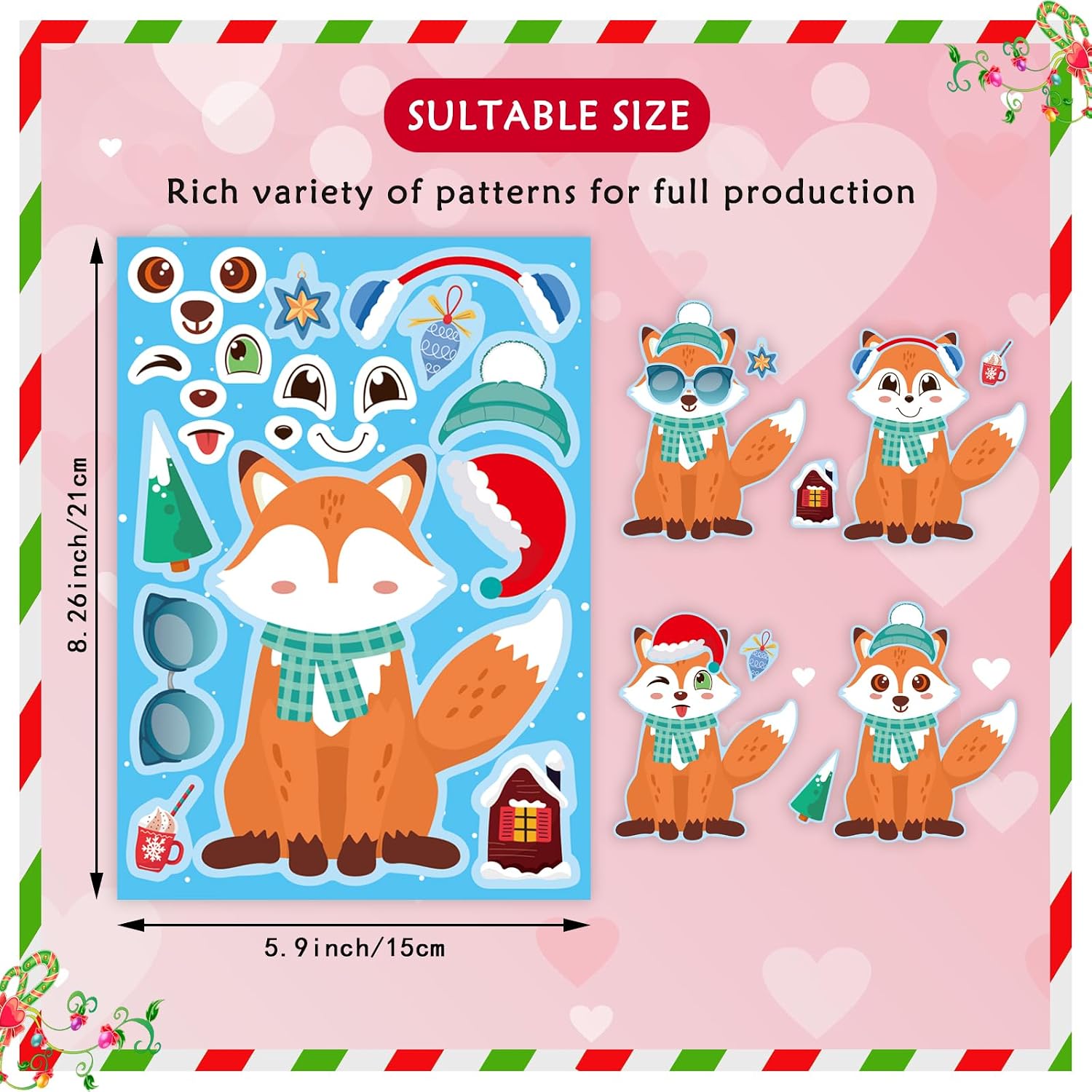 Winter Stickers for Kids Toddlers, Make Your Own Winter Animal Stickers