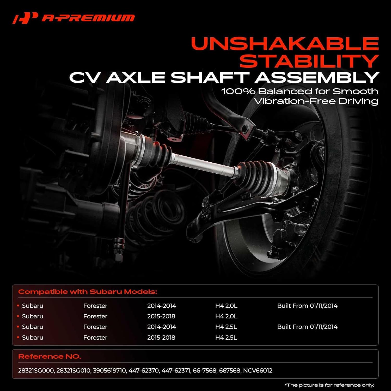 A-Premium Front Driver or Passenger Side CV Axle Shaft Assembly