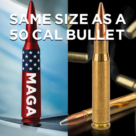 50 Cal Badass Bullet Antenna® Fits Chevy Silverado & GMC Sierra Truck Accessories — Short Replacement Antenna for Trucks — Chevy Silverado 1500 Accessories — Ditch The Whip & Upgrade Your Truck
