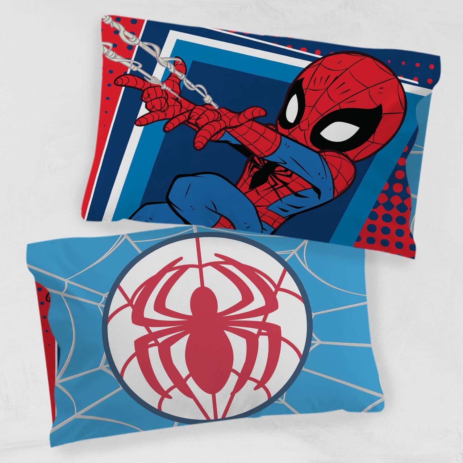 Marvel Spidey Amazing Friends Superhero Kids Pillowcase for Boys, Red