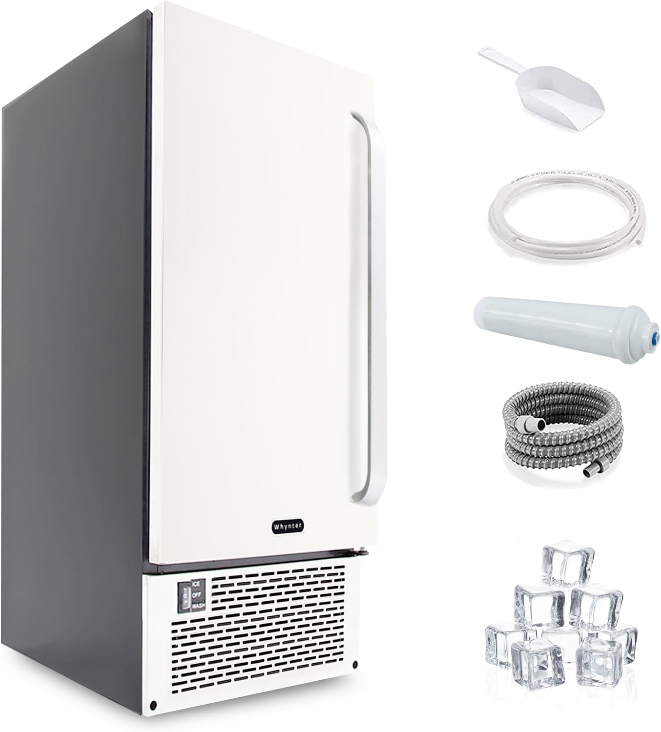 Whynter Built-in Ice Maker, 80 lb Per Day, Stainless Steel, UIM-502SSa