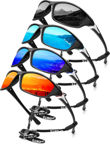 KALIYADI Sports Polarized Sunglasses Men UV400 Protection for Fishing Driving Cycling